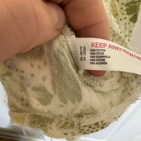 Urban Outfitters Cropped Cardigan Printed Green Womens Size L - Picture 2 of 3